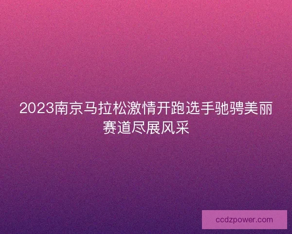 2023南京马拉松激情开跑选手驰骋美丽赛道尽展风采 2023南京马拉松激情开跑选手驰骋美丽赛道尽展风采